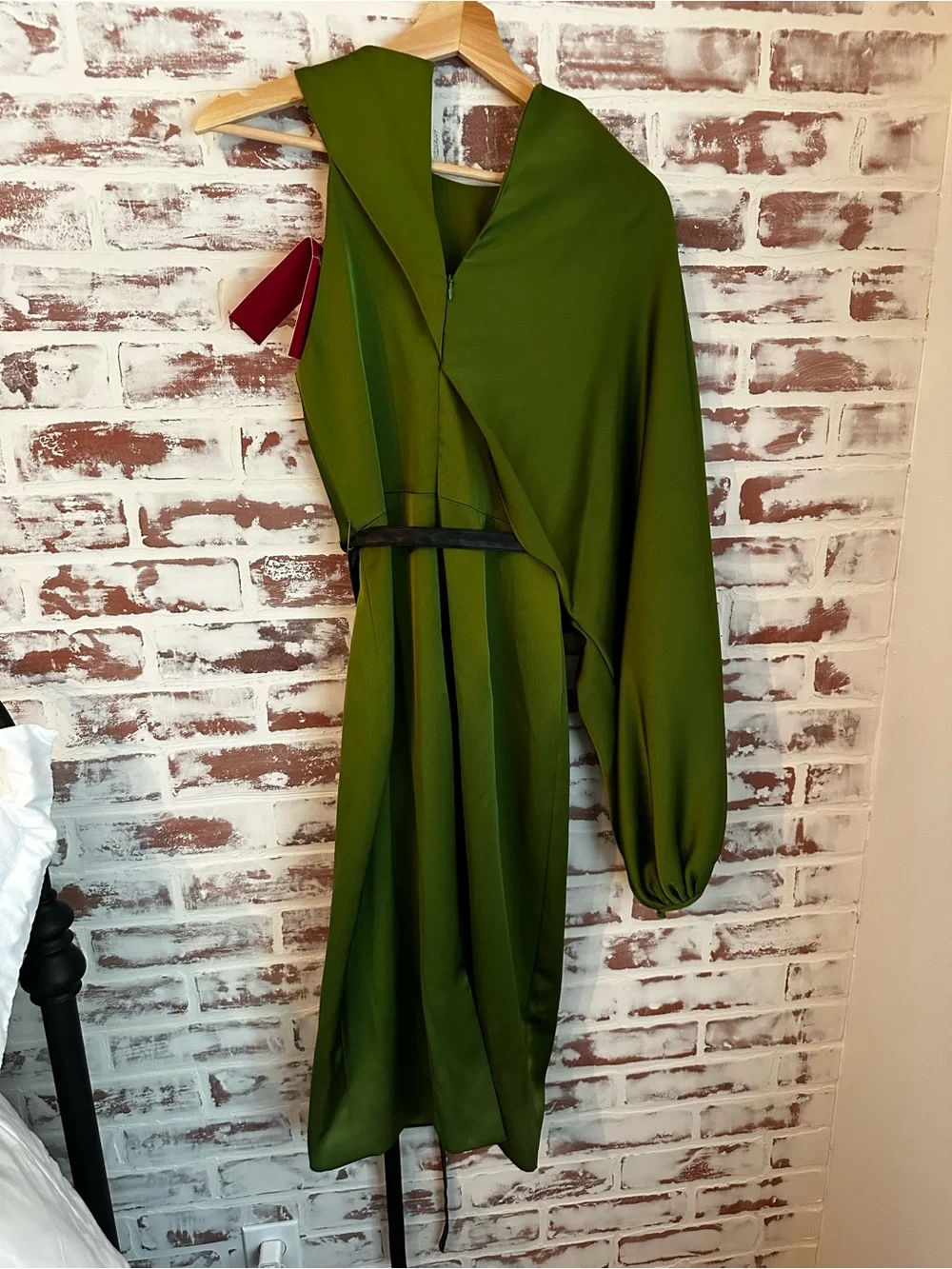 Halston Christa Dress in Satin - Picture 6 of 8